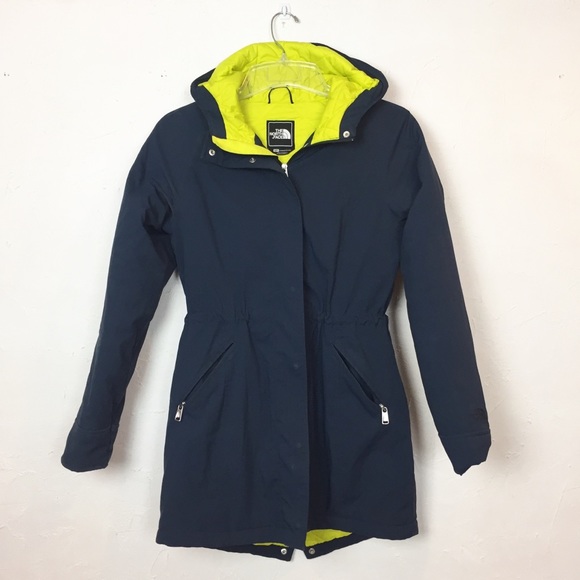 blue north face parka